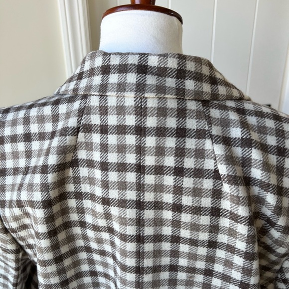 Oversized Madewell Larsen Blazer in Brown Buffalo Check Plaid. Large. SOLD OUT - Picture 9 of 12